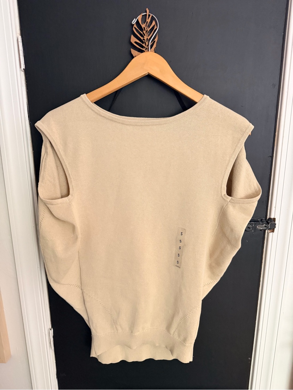 Uniqlo cream knit top